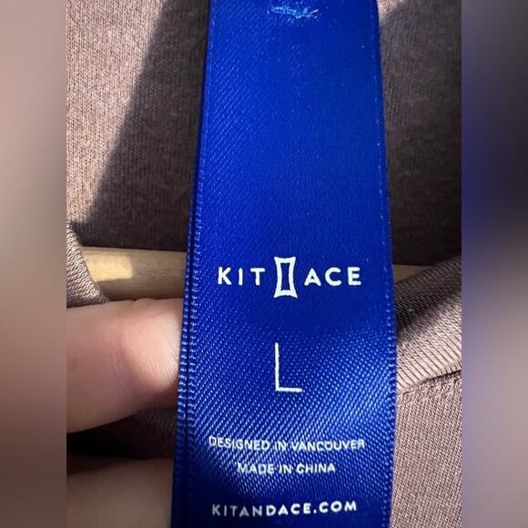 Kit and ace brushed mock neck dress mauve rose long sleeve casual athleisure - Picture 3 of 9